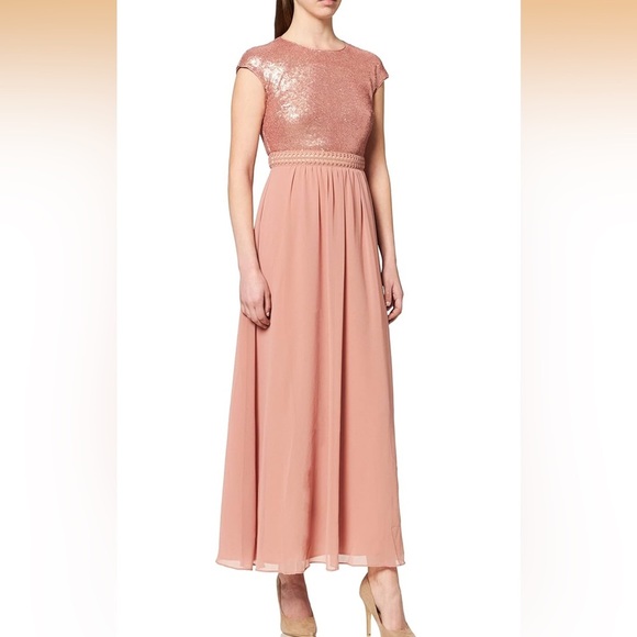 Truth & Fable Rose Blush Chiffon Maxi Dress - Picture 6 of 7